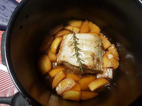 Roti de porc et ses pommes de terre fondantes