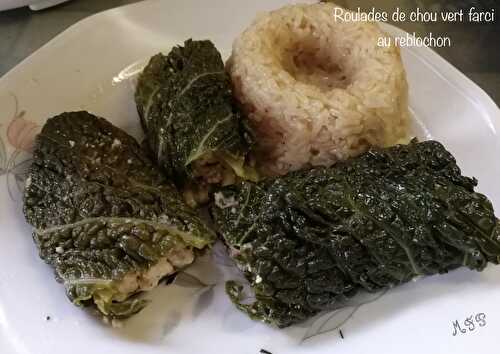 Roulade de chou vert farci au reblochon