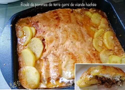 Roulé de pommes de terre garni de viande hachée