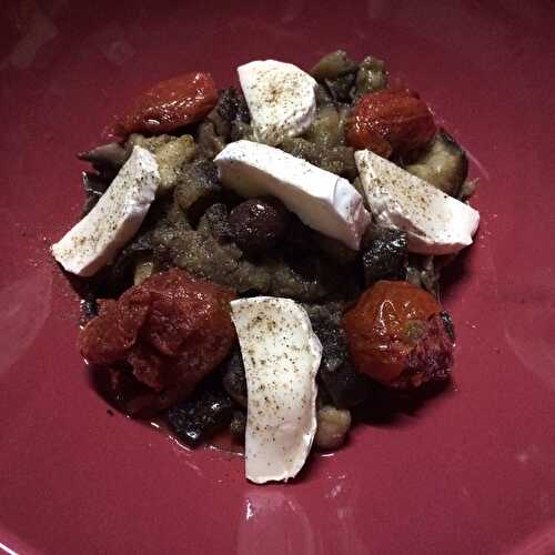 Salade d’aubergines miel et Chèvre