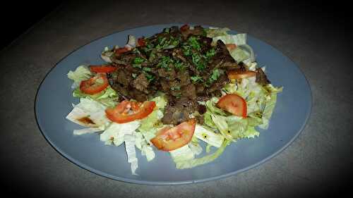 Salade de boeuf façon kebab