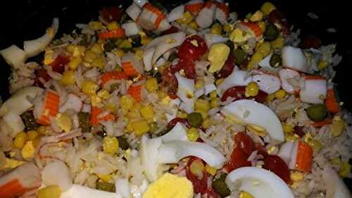 Salade de riz avec cooki