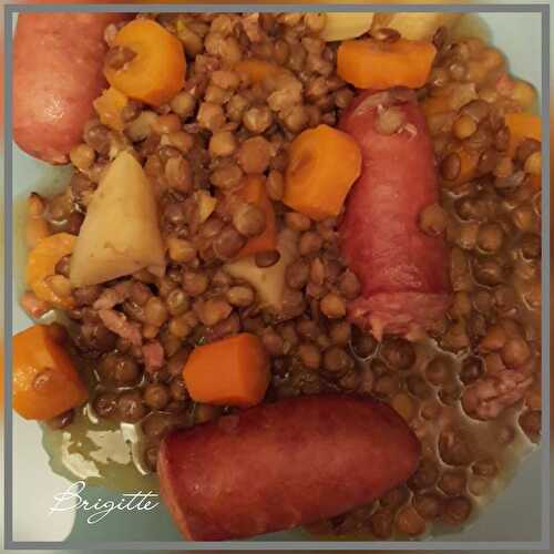 Saucisses aux lentilles