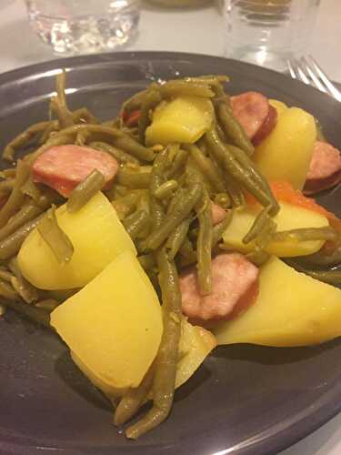 Saucisses haricots verts pomme de terre