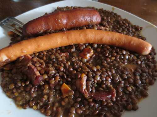 Saucisses lentilles
