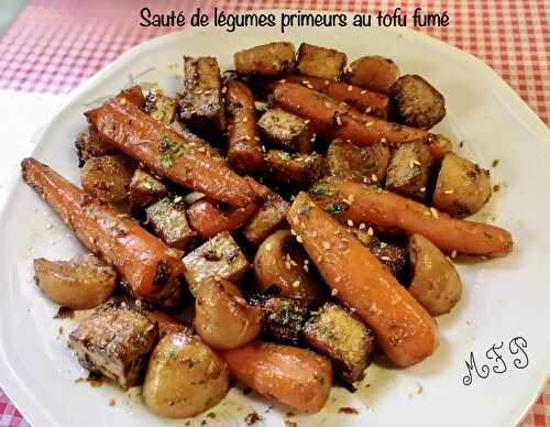 Sauté de légumes primeurs au tofu fumé