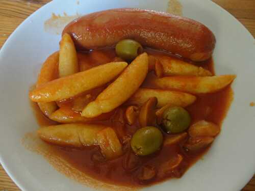 Schupfnudeln a la tomate et aux saucisses alsacienne