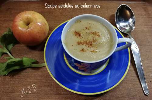 Soupe acidulée au céleri-rave