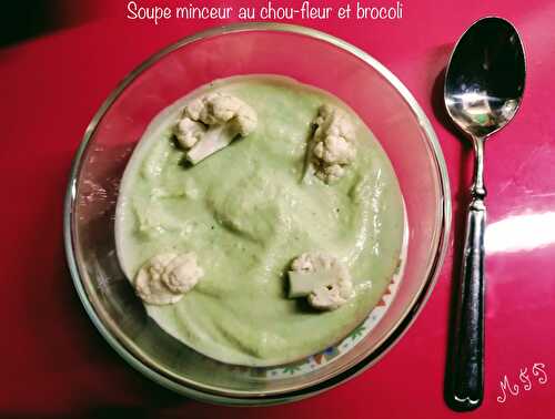 Soupe minceur au chou-fleur et brocoli