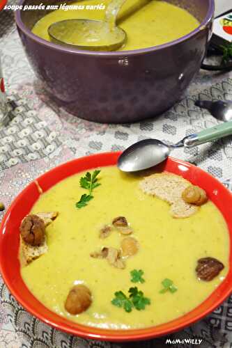 Soupe passée aux légumes variés et st-moret