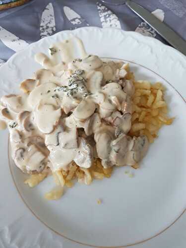 Spaetzle aux champignons