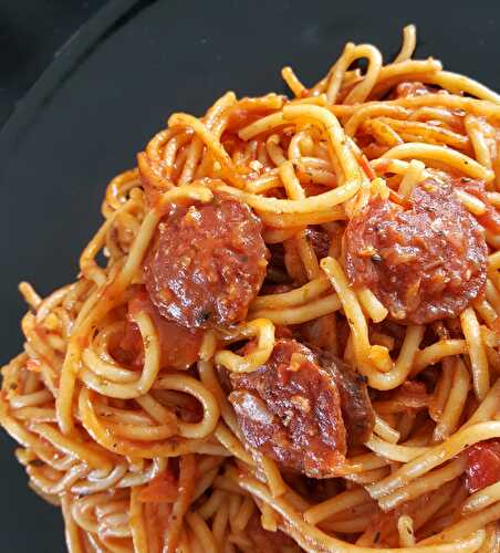 Spaghetti au chorizo