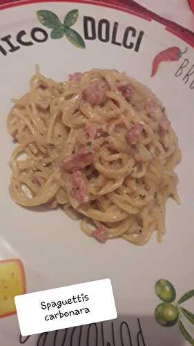 Spaguettis carbonara