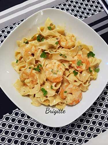 Tagliatelles aux crevettes et au parmesan