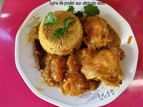 Tajine de poulet aux abricots secs