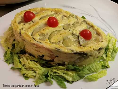 Terrine courgettes et saumon fumé À faire la veille de préférence. Recette du site cuisinedisca