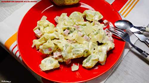 Tortellinis à la ricotta et épinards sauce crème de parmesan et mascarpone