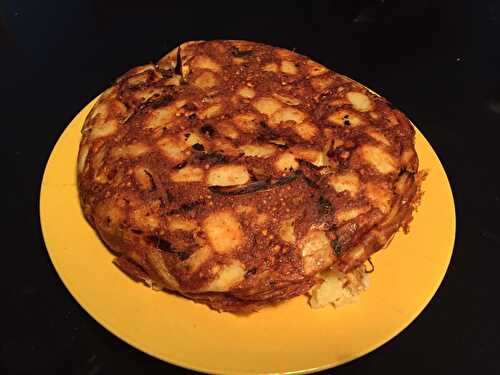 Tortilla aux pommes de terre et poivrons