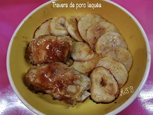 Travers de porc laqués