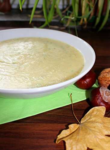 Velouté au Panais, Carottes, Pomme de terre au bacon et Vache qui rit