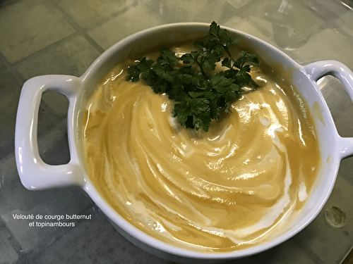 Velouté de courge Butternut et topinambours