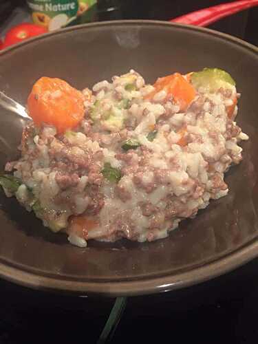 Viande haché, carotte, riz , courgette au Cookeo