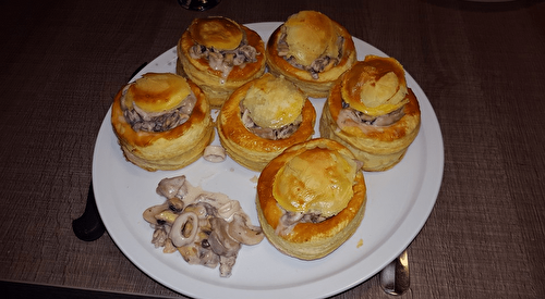 Vol au vent aux fruits de mer et boursin