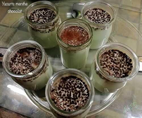 Yaourts menthe-chocolat