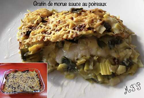 Gratin de morue sauce au poireaux 