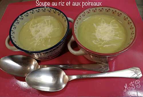 Soupe au riz et aux poireaux