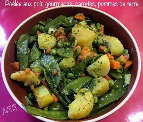 Poêlée aux pois gourmands, carottes, pommes de terre