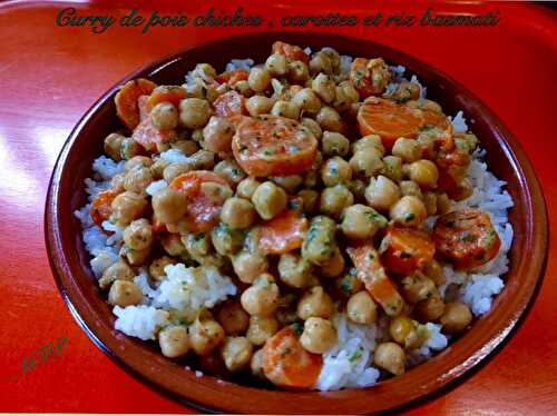 Curry de pois chiches, carottes et riz basmati