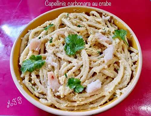 Capellinis carbonara au crabe