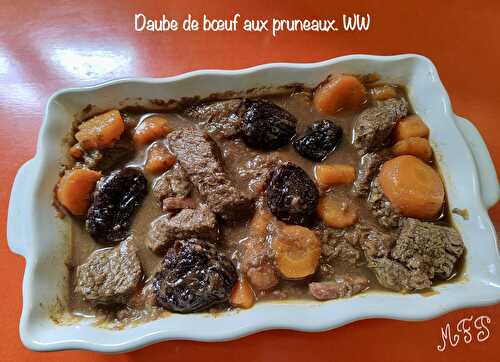 Daube de bœuf aux pruneaux. WW