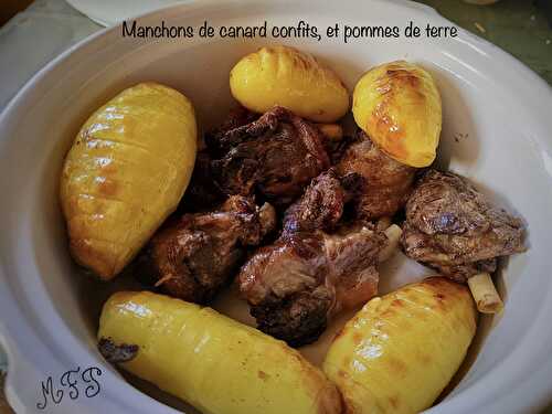 Manchons de canard confits, et pommes de terre