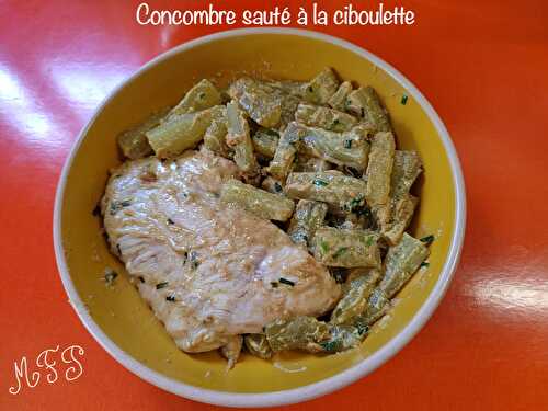 Concombre sauté à la ciboulette