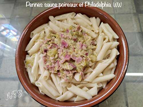 Pennes sauce poireaux et Philadelphia. WW