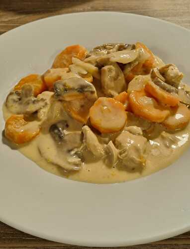 Blanquette de poulet rapide.