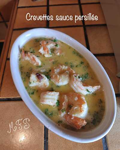 Crevettes sauce persillée