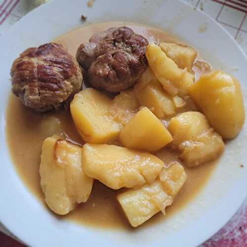 Paupiettes de porc et pommes de terre