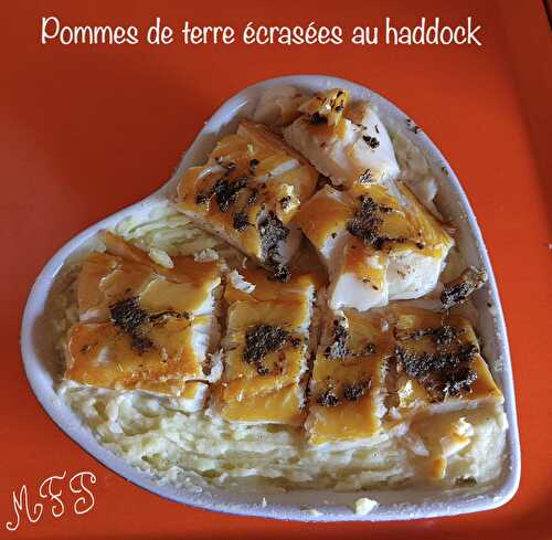 Pommes de terre écrasées, au haddock