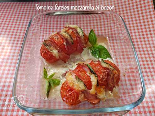 Tomates farcies mozzarella et bacon