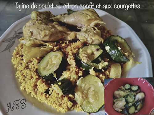 Tajine de poulet au citron et aux courgettes