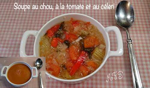 Soupe au chou, à la tomate et au céleri