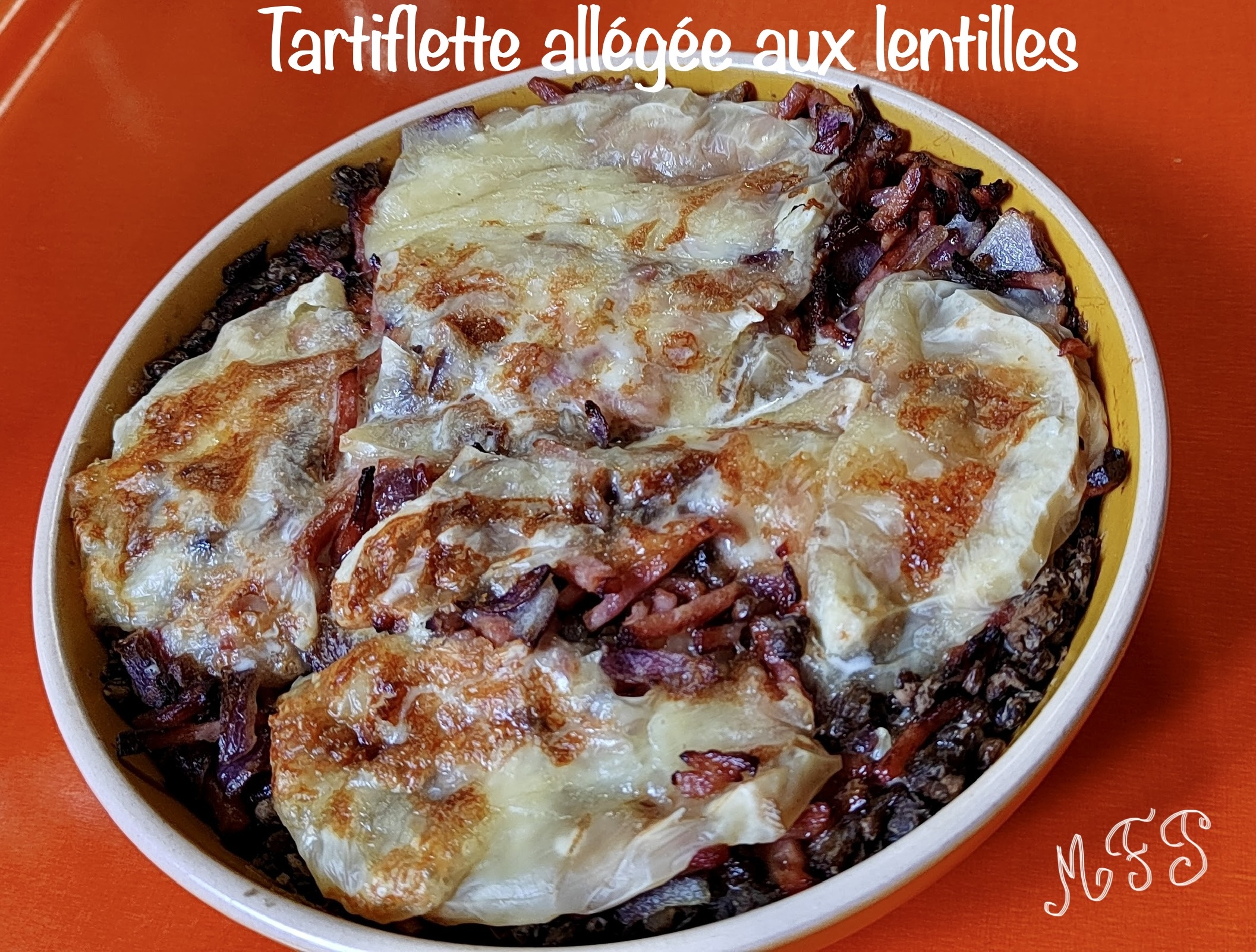 Tartiflette allégée aux lentilles