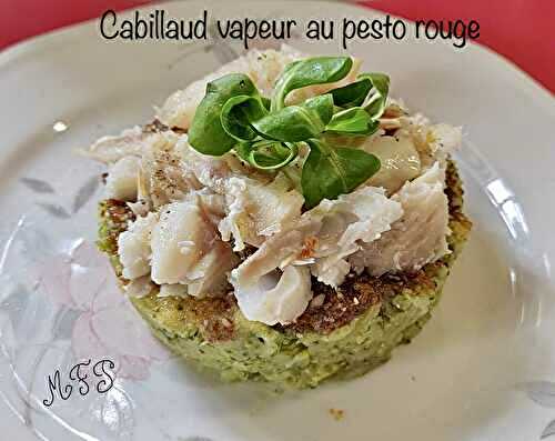 Cabillaud vapeur au pesto rouge