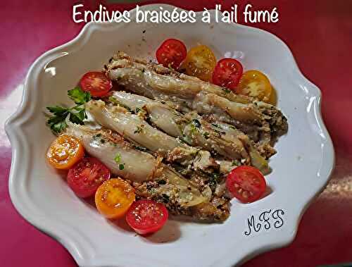 Endives braisées à l'ail fumé