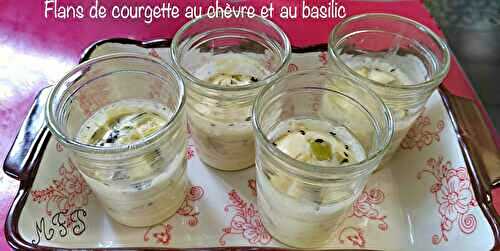 Flans de courgette au chèvre et au basilic