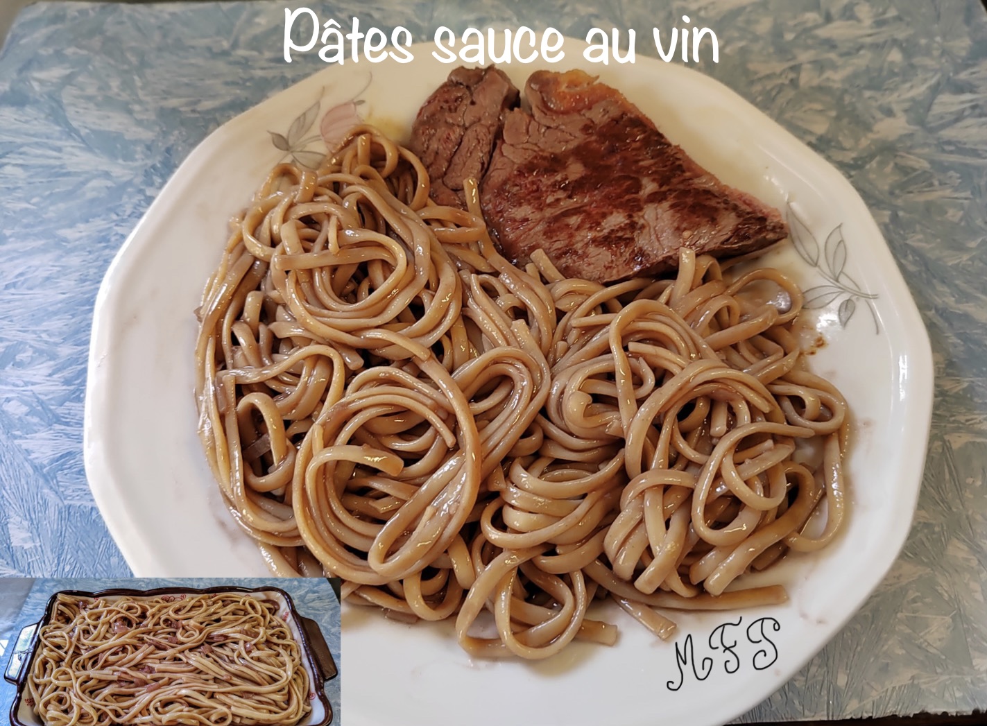 Pâtes sauce au vin