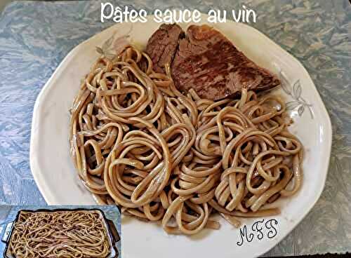 Pâtes sauce au vin